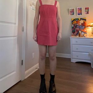 FOREVER 21 BUTTON DRESS RED